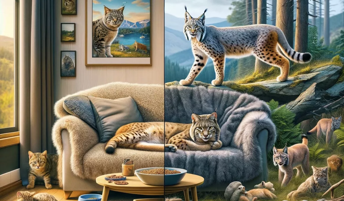 Salon cosy avec chats et nature.